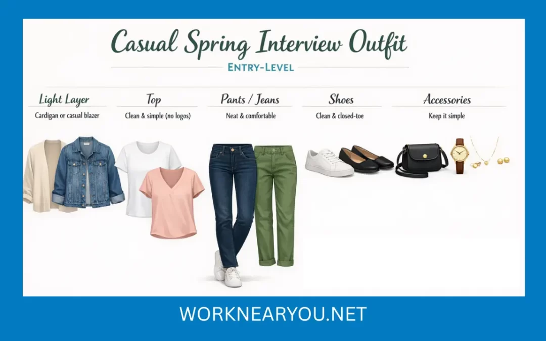 Casual Spring Interview Outfit for Women (Entry-Level Friendly)